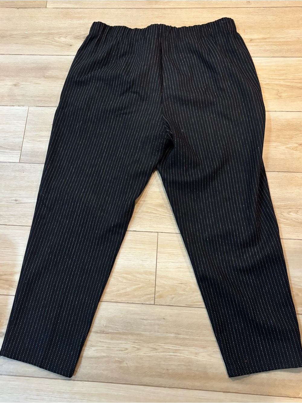 Eileen Fisher Pants Women Large L Stripe Pull on Office Siren Cottagecore - Picture 4 of 7
